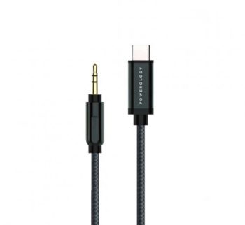 Cablu auxiliar Powerology, Jack 3.5mm si Type-C