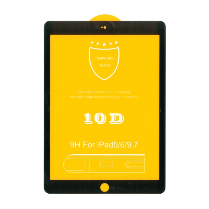 Folie protectie 10D, din sticla securizata, pentru iPad 5/6/7 (9.7'')